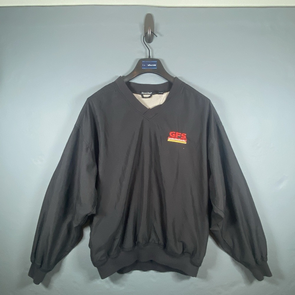 River's End GFS Gordon Food Service Windshirt Pullover V-Neck Jacket Men's XL